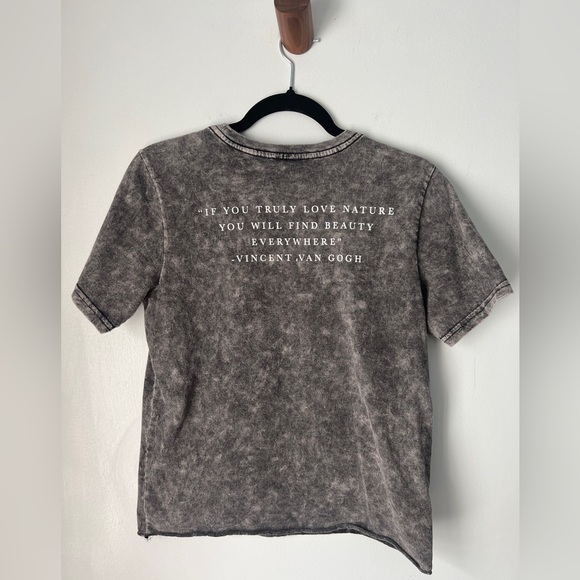 Fifth Sun Vincent Van Gogh Sunflowers T-Shirt in Gray, Size Small - Picture 3 of 3